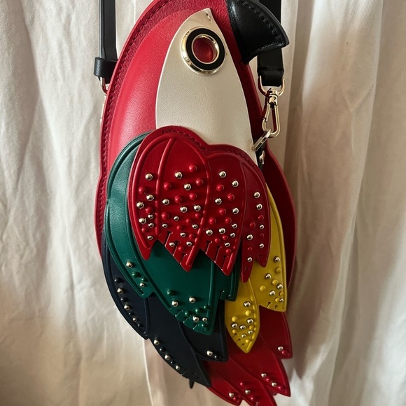 Kate Spade RIO 3D parrot italian leather crossbody SAMPLE BAG NEVER USED - Picture 8 of 9